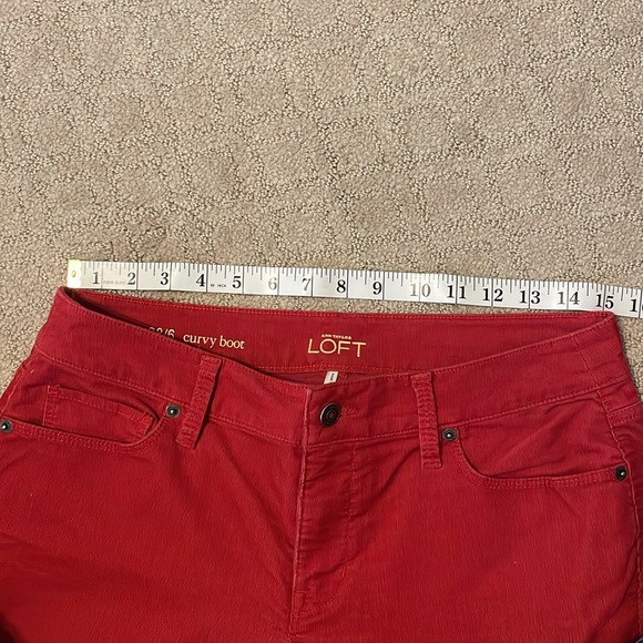 Loft red corduroy pants - Picture 5 of 8